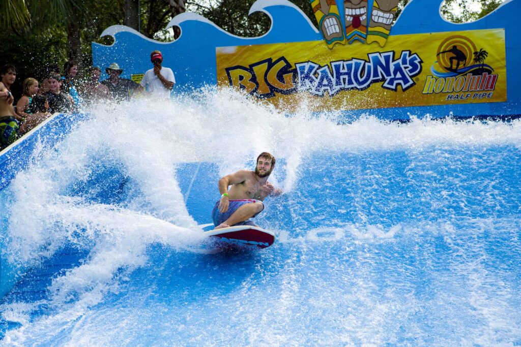 man riding Honolulu Half Pipe