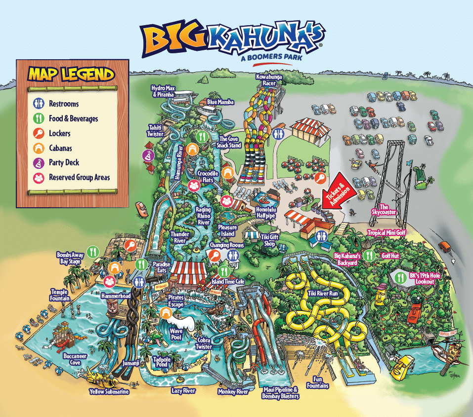 Big Kahunas Destin Full Park Map