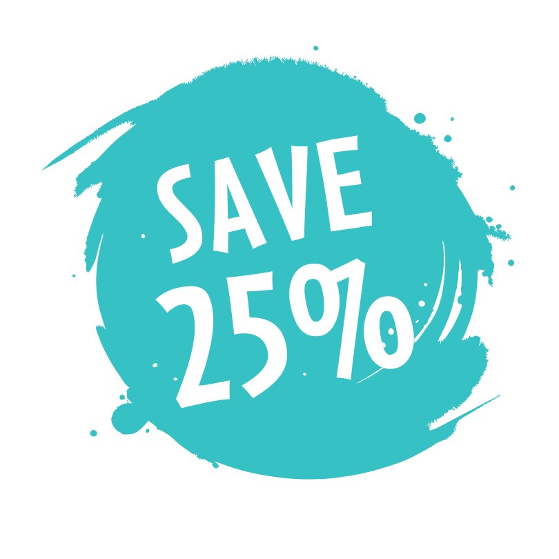 SAVE 25%