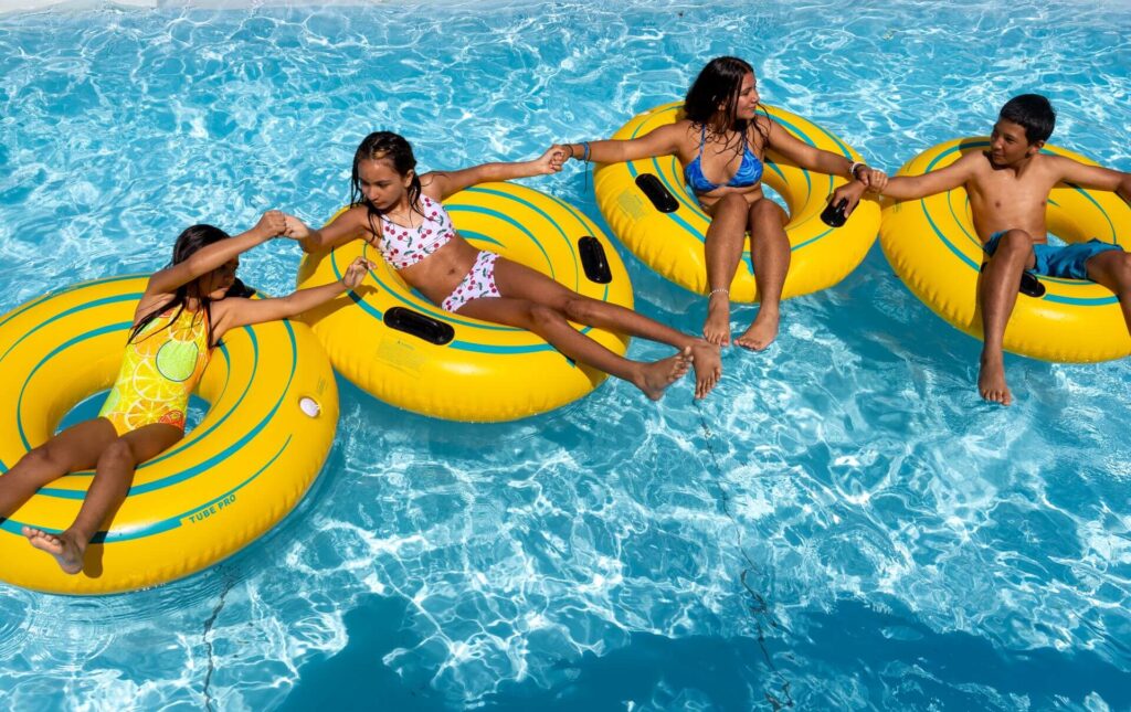 family float down the Big Kahunas lazy river