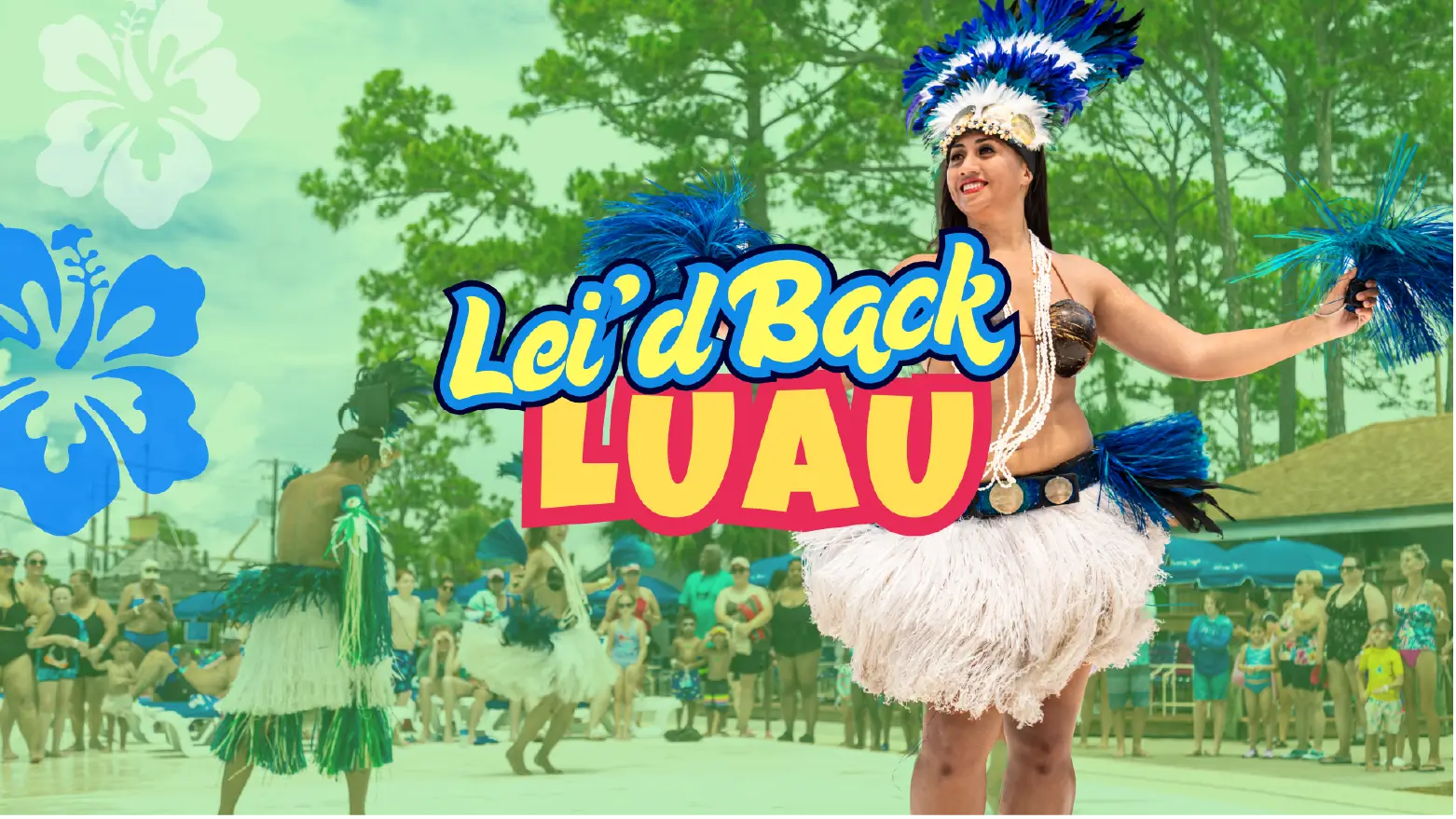 Lei's back luau - a hula dancer at Big Kahuna's waterpark