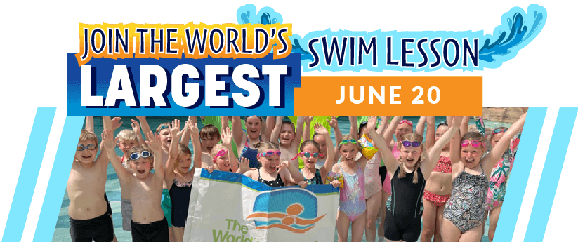 WLSL Event Swim Lesson - Cheering children in a swimming pool